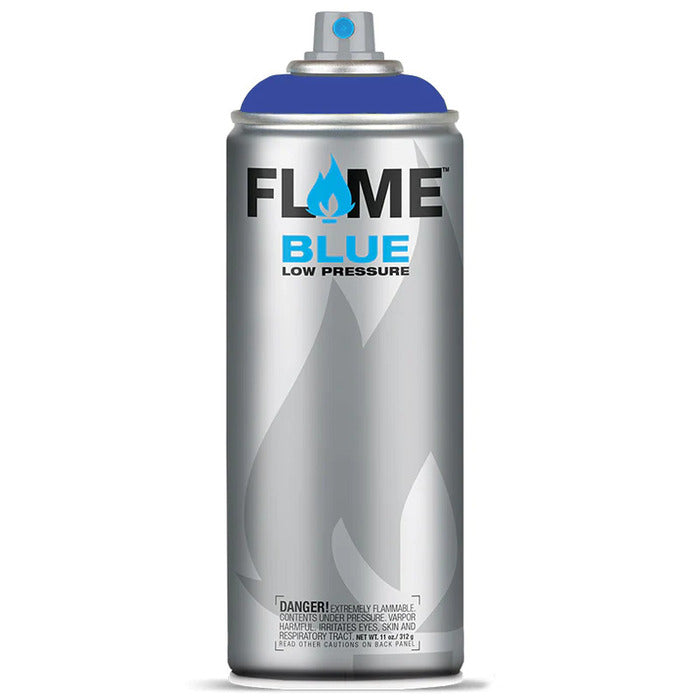 Flame Blue Spray Paint 400ml - Cool & Neutral Tones - Front View Of Cosmos Blue